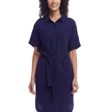 Weatherproof Vintage Ladies' Gauze Dress, Navy, M