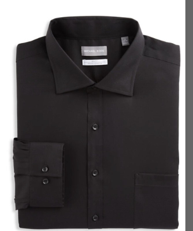 Michael Kors Long Sleeve Tall Fit Tall Shirt Mens Travel Stretch 18 36-37