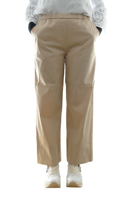 Antonelli Senape Damen Stoffhose Hose 40 beige hellbeige gerade Bundfalte Neu