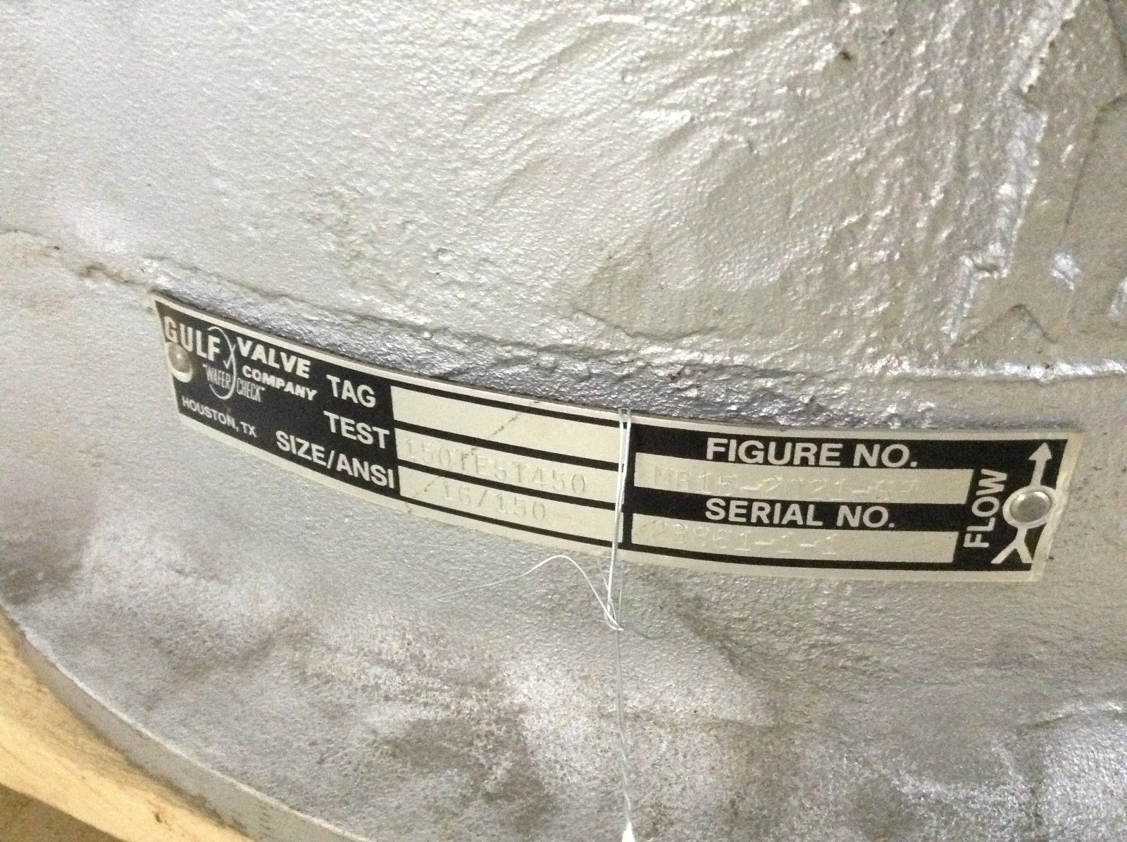 Gulf Valve Company MB 152021SR 150 lb Carbon Steel Wafer Check Valve