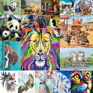 Diy Malen Nach Zahlen Malerei Olgemalde Leinwand Tier Handbemalt Leinwand Dekor Ebay