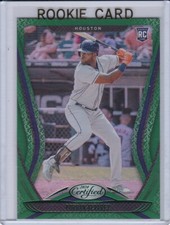 YORDAN ALVAREZ ROOKIE CARD Houston Astros CERTIFIED GREEN VARIATION RC Baseball