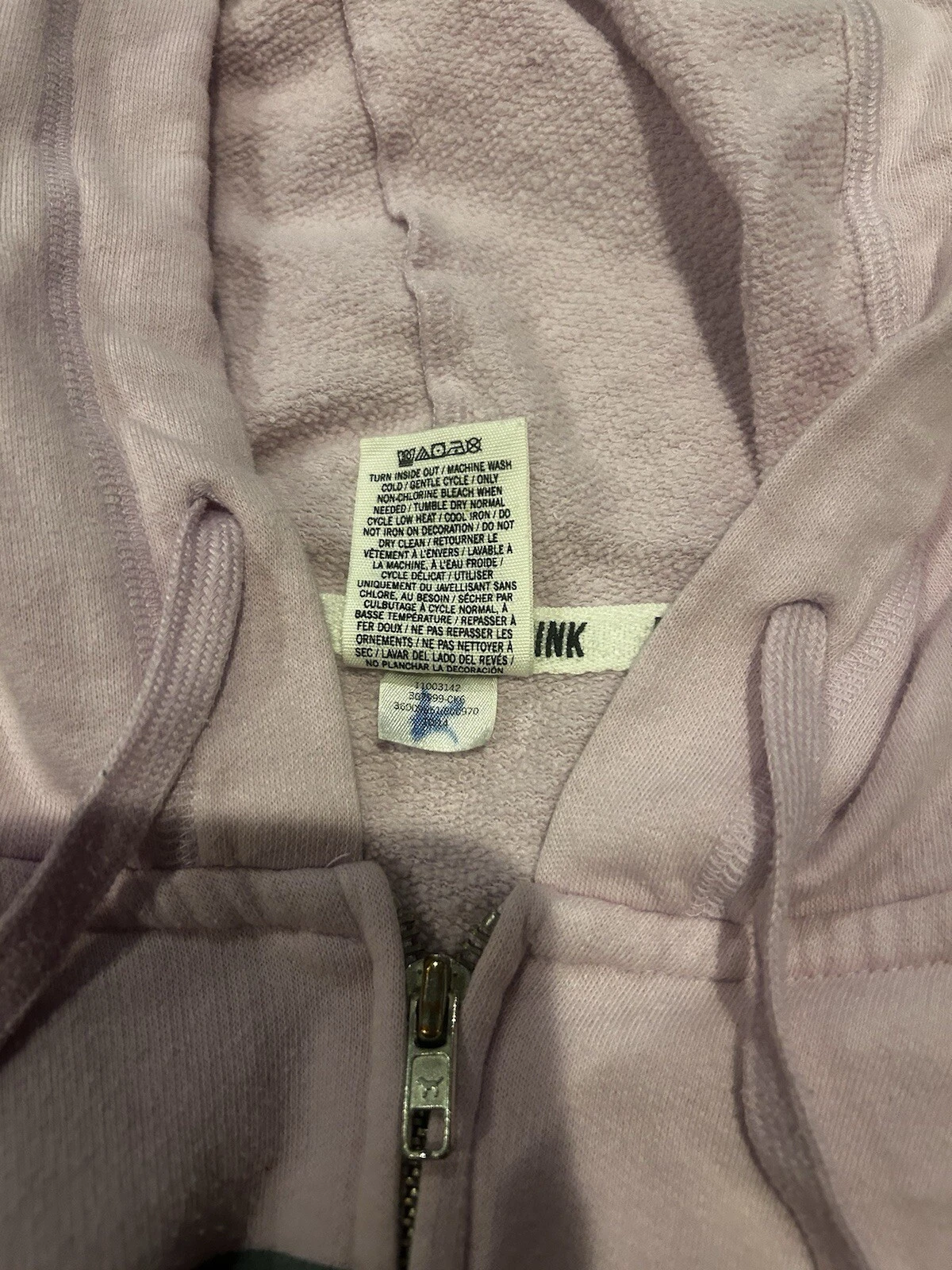 UNDERCOVER Felpa con cappuccio e zip intera Victoria's Secret ROSA Everyday Lounge perfetta taglia media