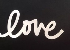 "love" word die cut embellishments Choose Color 6 pcs 2-3/4" x 5-3/4"