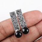 Black Onyx Gemstone 925 Sterling Silver Earring Handmade jewelry Earring