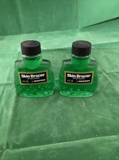 (2) Mens Vintage Mennen Skin Bracer After Shave USA 4 Fl Oz Unused Full Glass