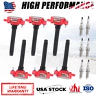 Set of 6 Iridium Spark Plug and Ignition Coil Pack For Chrysler Dodge Jeep Ram