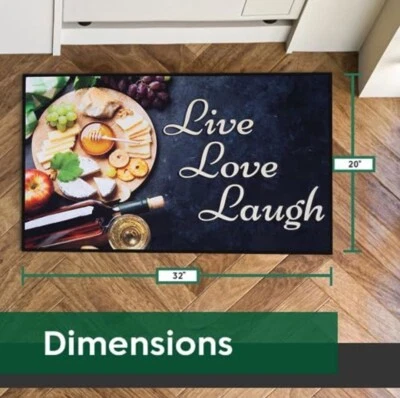Accent Area Rug - 20" x 32" Washable Kitchen Rugs Non Slip Rubber Backed. - Image 1 of 2