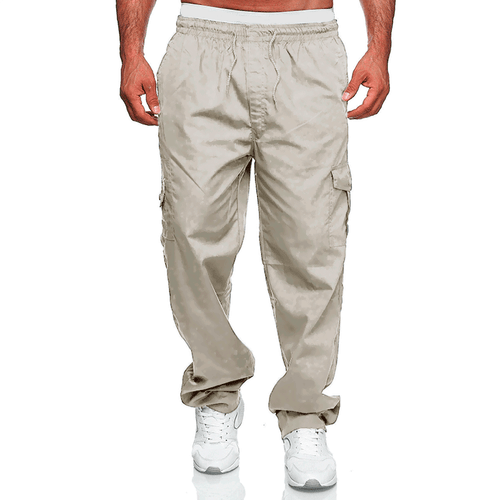 Mens Casual Jogger Fitness Gym Cargo Multi-Pocket Loose Straight Overalls Pants - Picture 31 of 78