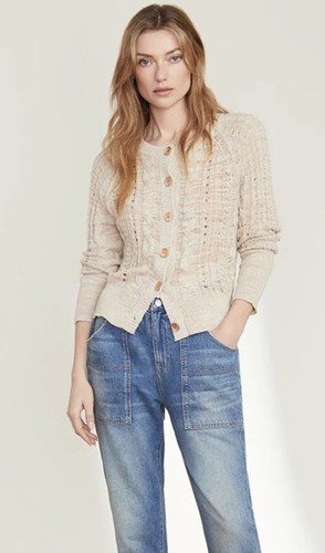 Veronica Beard Oatmeal Cable Knit 