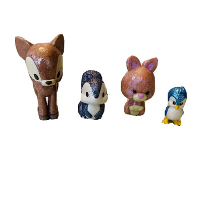 Disney Animators Forest Animals Figures 4pc Set Deer Squirrel Rabbit Bird RARE