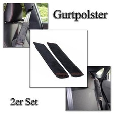 2 Premium Gurtpolster Auto Gurtschoner Kinder Sicherheitsgurt Polster schwarz