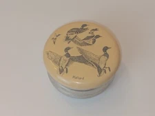 Kirk Stieff Pewter Trinket Box Mallard Ducks Design USA
