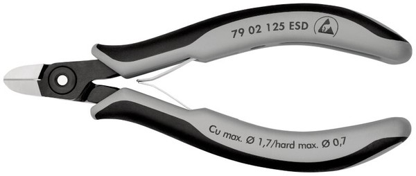 Knipex 79 02 125 Esd PräZisions-Elektronik-Seitenschneider Esd Mit Mehrkomponent-image