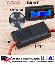 200A AMP Watt Meter High Precision Digital LCD Display 60 Volt Solar RC Battery