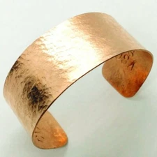 Hammered Copper Cuff Copper Bracelet Rustic Classic - Artisan USA Made