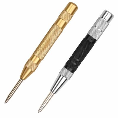 HORUSDY 2 PC Automatic Center Hole Punch 6'' & 5'' Super Strong Adjustable Spring