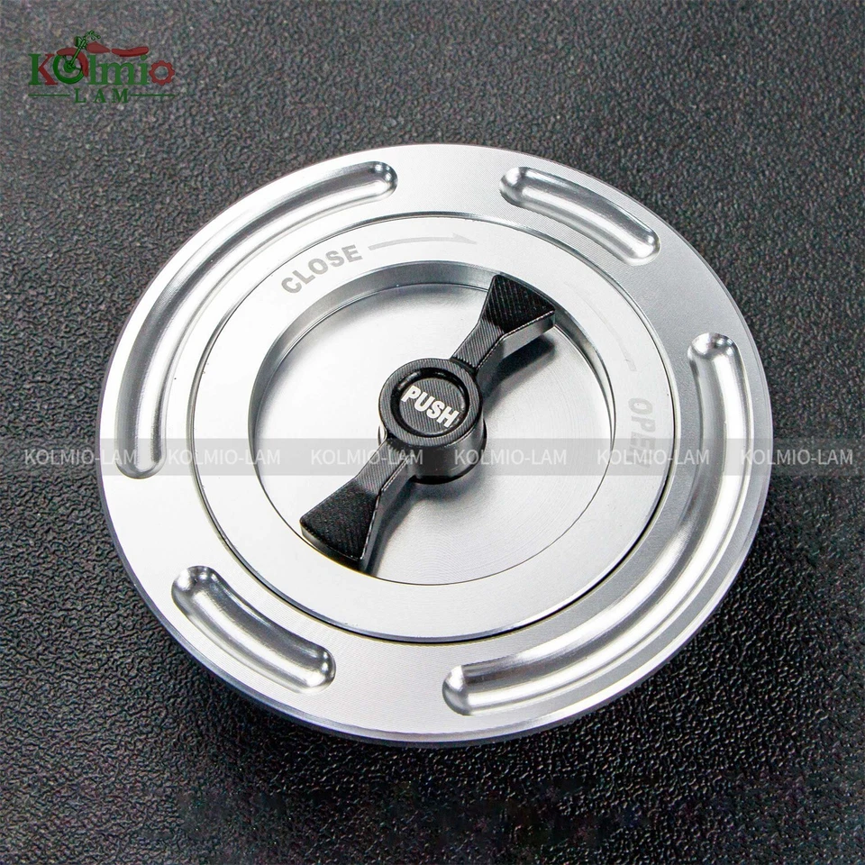 Tapas de cubierta de tanque de combustible de gasolina CNC sin llave aptas para BMW K1600GT R1200GS R1200R/S Foto 2 de 4