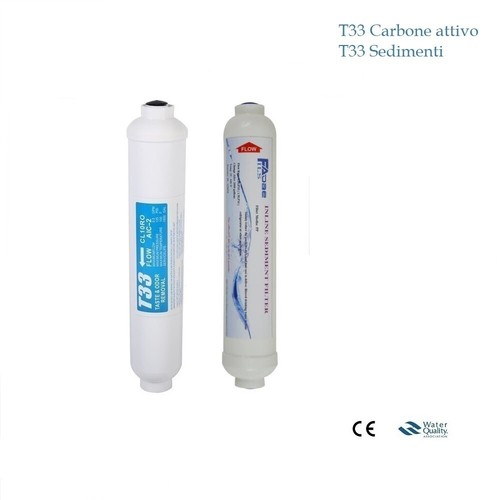1 KIT FILTRI x3 FILTRI T33 DEPURATORE ACQUA PURIFICATORE IMPIANTO OSMOSI INVERSA 1 KIT FILTRI x3 FILTRI T33 DEPURATORE ACQUA PURIFICATORE IMPIANTO OSMOSI INVERSA