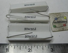 Ceramic Cement 3 Ohm 3R 5% 10W Resistor High Power - NOS Qty 4