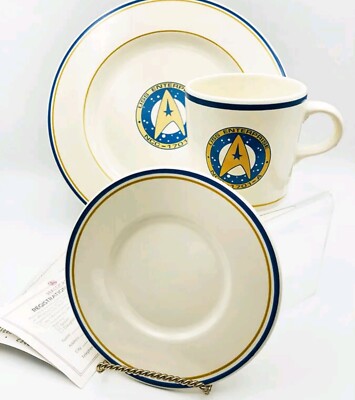 PFALTZGRAFF STAR TREK USS ENTERPRISE NCC 1701 3 PIECE BUFFET SET - NEW IN BOX