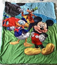 Disney Mickey and Friends Nap Blanket Toddler Bed Comforter Blue Green