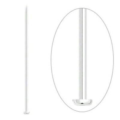 #ad Head Pin 100 Silver Plated Brass 3quot; Long 21 Gauge Standard Headpins $12.97