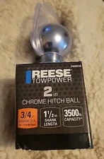 Reese Towpower Zinc Interlock 2" Hitch Ball, 2,000 Lbs Capacity 7400836