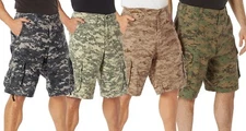 Vintage Infantry Cargo Shorts - Utility Digital Camo Shorts-Relaxed Fit