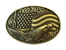 Nocona God Bless America Belt Buckle