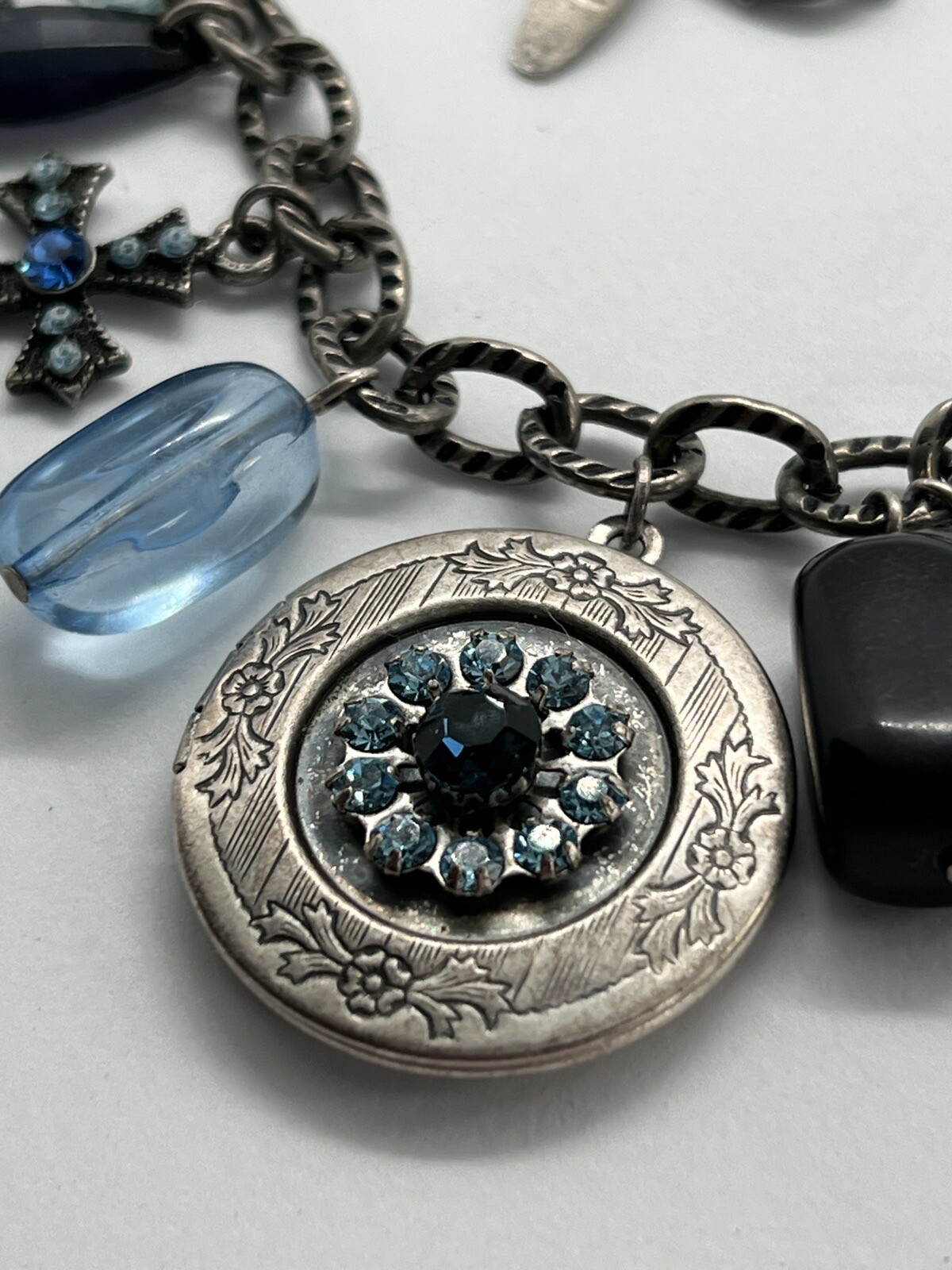 Stunning Thick Chained Charm Statement Necklace - image 1