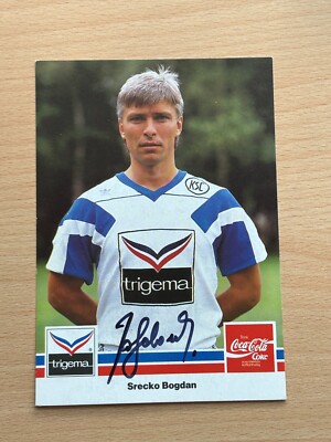 Srecko Bogdan KSC Karlsruher SC Autogrammkarte original signiert #S8783
