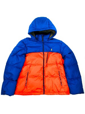 2X POLO RALPH LAUREN JACKSON HOODED POLO 750 BLUE SATURN BITTERSWEET DOWN  JACKET | eBay