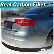 Fit For Audi S4 B8.5 Sedan 2013-2016 Real Carbon Rear Trunk Spoiler Boot Wing