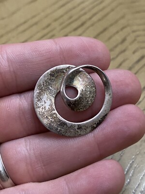   ジョージジェンセン 2004 TORUN 925 Vintage Georg Jensen Pendant 2004 TORUN Möbius Spiral Sterling