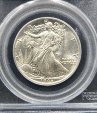 MS 62 Graded 1943 Year Liberty Walking Half Dollars (1916-1947