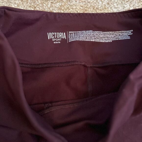 VICTORIA'S SECRET Knockout by Victoria Workout Leggings Burgundy Size M