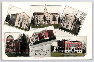 Albion Michigan~Albion College Buildings~Conservatory~Library~Laboratory~c1910