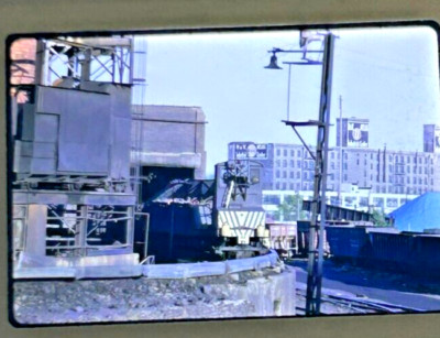 Rio Grande (?) Eisenbahn Bahnhof um 1970 35mm Dia