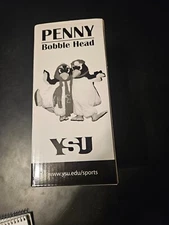 Rare Penny the Penguin Youngstown State University YSU 8" Bobblehead Mascot- NIB
