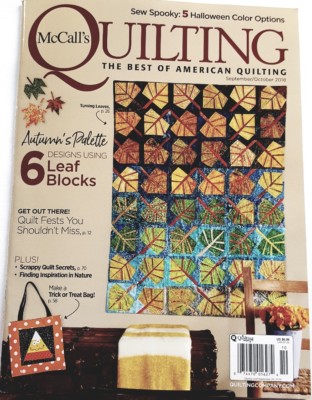 McCalls Quilting Sept Oct 2018 Autumn Palette Sew Spooky FREE SHIPPING CB