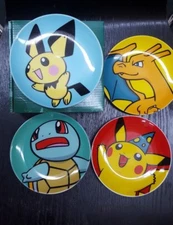 Pokemon Center New York 2001 Christmas plate dish Set Of 4 New In Box 