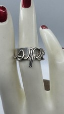 925 STERLING SILVER RING SPC LETTERS SZ 6 7.4 gr