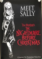 NIGHTMARE BEFORE CHRISTMAS RARE/COLLECTIBLE BUS STOP POSTER 