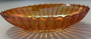 Vintage Carnival Glass Oval-shaped Relish Dish - 8 1/2” x 5”