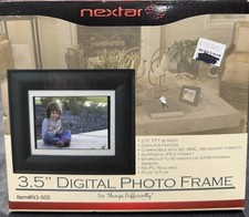 Nextar Black Digital Photo Frame N3 505 3.5 Inch Screen New Open Box Family Pics