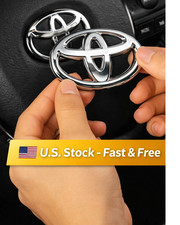Car Styling Abs Chrome Silver Emblem Steering Wheel Logo Toyota Corolla Camry