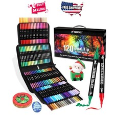 Versatile Acrylic Paint Markers 120 Colors, Dual Tip for Detailed Art Creations