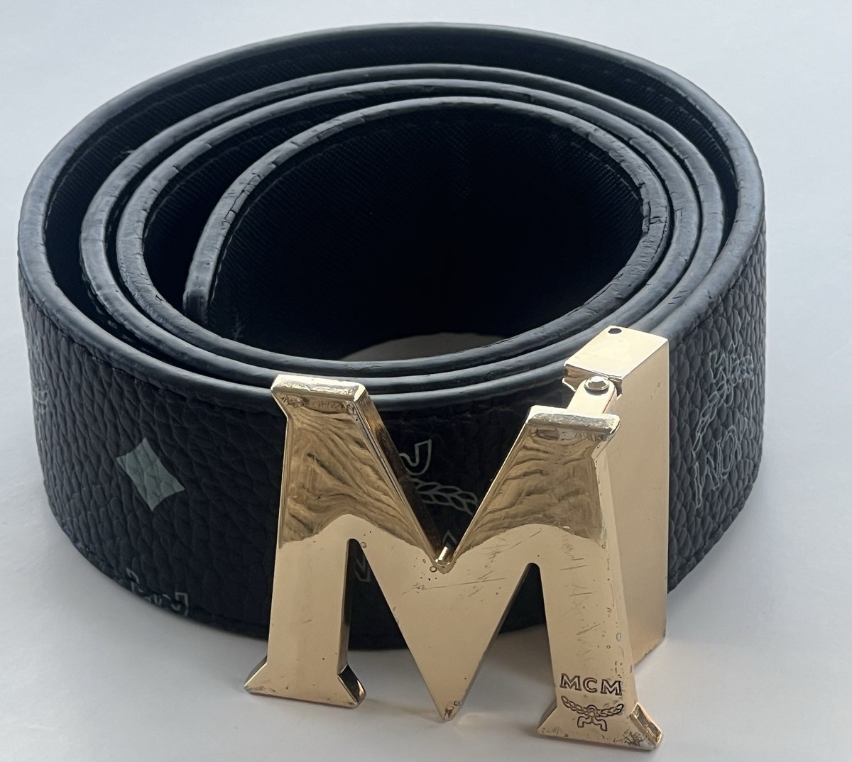 Nice MCM Black Reversible Signature Men display picture 1