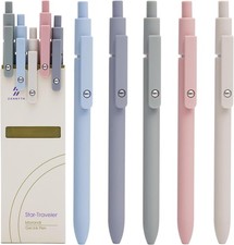 Gel Pens, 5 Pcs 0.5mm Quick Dry Black Ink Fine Point Smooth Writing Pens